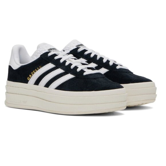 ADIDAS ORIGINALS Black Gazelle Bold Platform Sneakers - Picture 4 of 10